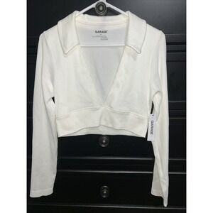 NWT‎ GARAGE women's long sleeve Crop top size L